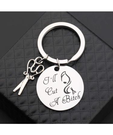 Funny Hair Stylist Gift Hairdresser Gift I ll Cut A Bitch Scissors Keychain Cosmetology Graduation Gift Hair Cutter Barber Gift (Cut A Bitch CA) - Buy Online on GoSupps.com