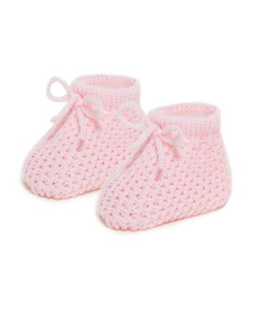 Royal Icon Baby Booties 0-3 Months - Warm and Safe Baby Slippers For Baby Boys Girls - Newborn Booties for Babies Baby Boots Ri401 0 Months Pink