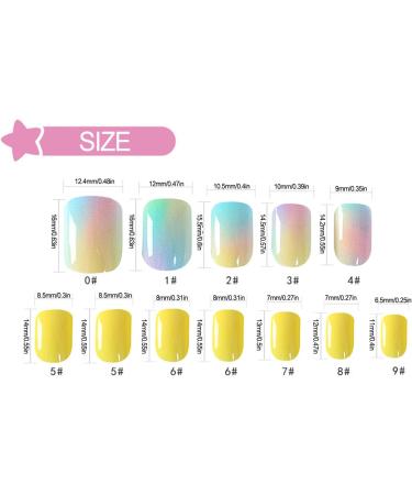 Press On Nails for Kids Little Girls Fake Nails - Children Fake Artificial False Nail Tips Pre Glue Full Nails for Girls Kids Decoration - Buy Online on GoSupps.com