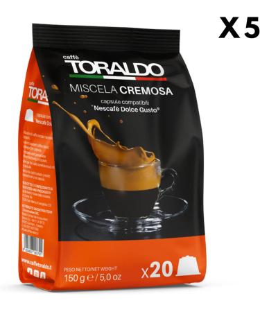 Toraldo Coffee CAFF TORALDO Dolce Gusto* compatible capsules 100 units creamy mixture Creamy mixture 100 Unit Confezione da 1 - Buy Online on GoSupps.com