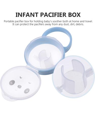 Milists 2-Piece Cartoon Animal Pacifier Storage Case - Clear Dust-Proof Container for Travel & Home - Ideal for Baby Essentials - Buy Online on GoSupps.com