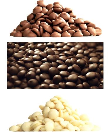 Callebaut Chocolate Bundle 3x400g Milk, Dark, and White Couverture Callets - Buy Online on GoSupps.com