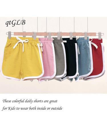 Girls 3-Pack Cotton Shorts for Active Kids | Toddler Big Girl's 8-10 | Yellow Pink Blue - Buy Online on GoSupps.com