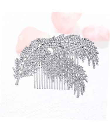 Didiseaon Bridesmaid Hair Comb Jeweled Hair Combs Rhinestone Headpiece Wedding Hair Comb Photography Props Silver Headpiece Tiara Hair Accessories Rhinestones Hair up - Buy Online on GoSupps.com