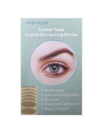 One-sided Sticky Eyelid Tapes Sticker Invisible Eye lid Lift Strips for Saggy Hooded Droopy Eyelids Self-Adhesive Eyelid CorrectionTape 240pcs x S and 240pcs x L Size 480pcs skin tone One-sided Stciky Green