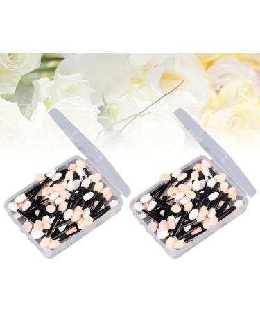 Baluue 100 Pcs Cosmetic Professional Double- End Eyeshadow Brushes Makeup Makeup Tools Black Size 2 Black - Buy Online on GoSupps.com