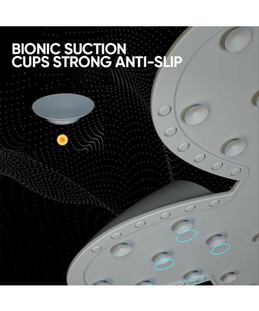 Chenri Rabbit Foot Rubbing Artifact | Silicone Shower Foot Massager & Scrubber with Non-Slip Suction Cups | Foot Care & Washing Mat (Gray) - Buy Online on GoSupps.com