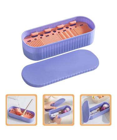 FOMIYES Makeup Brush Cleaning Mat & Holder | Purple Brush Cleaner Pad & Organizer for Flawless Makeup - Buy Online on GoSupps.com