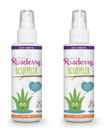 Hair Detangler Spray for Kids. Made with Organic Aloe and Natural Vitamins to Hydrate. Organic Detangler and Leave In Conditioner for Children & Adults. No Chemicals or Fragrance. USA Made. (2 Pack) 4 Fl Oz (Pack of 2)