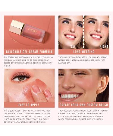 Kimuse Gel Cream Blush - Joyful Coral Sheer Liquid Blush for a Natural Dewy Finish | 4ml Makeup - Buy Online on GoSupps.com