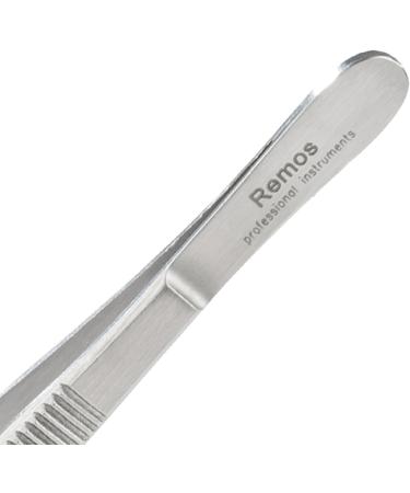 Buy Remos Tweezers with Guide Pin - Straight Serrated 12.5 cm | International Shipping Available - Buy Online on GoSupps.com