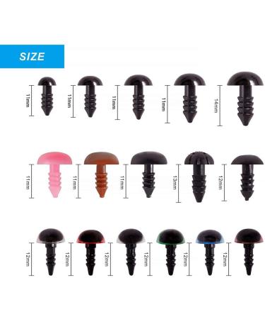600 Pcs Colorful Plastic Safety Eyes and Noses for Amigurumi Crafts - 6 to 14mm - Buy Online on GoSupps.com