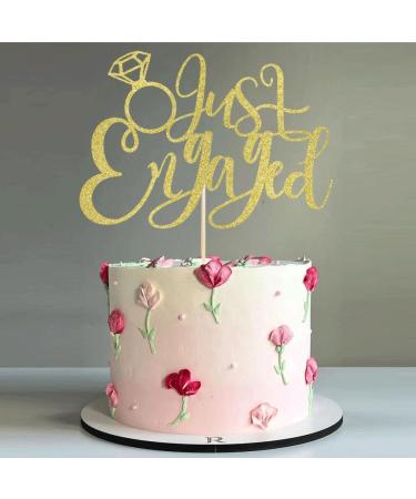 Just Engaged gold Cake Topper for Engagement Party Decorations Engaged Ring Sign We're Engaged Cake Toppers Just Engaged She said YES We're Engaged Bride to Be (Just Engaged gold) Black Gold Just Engaged - Buy Online on GoSupps.com