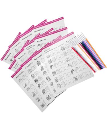Beavorty 5 Sets Manicure Exercise Book Nail Practice Book Manicure Practice Liner Pens Nail Supplies Kit Nail Art Liner Brushes Nail Art Kit Nail Art Practice Manicure Tool Line Pen Paper - Buy Online on GoSupps.com