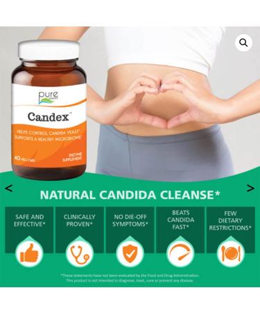 Pure Essence Candex Yeast Management System 120 Veggie Caps - Natural Candida Support - Buy Online on GoSupps.com