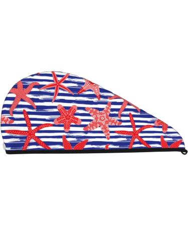 Sea Stars Microfiber Hair Towel - Soft Super Absorbent Wrap for Women | Quick Dry Coral Velvet Towel for Long Curly & Thick Hair - Buy Online on GoSupps.com