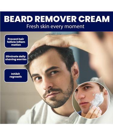 Lot de 2 cr mes d pilatoires permanentes pour barbe pour homme cr me d pilatoire pour le visage les aisselles les jambes la poitrine les bras - Buy Online on GoSupps.com