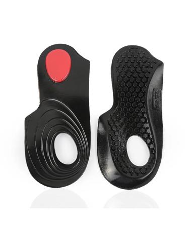 CSCDD 3/4 Length Orthopedic Insoles Flat Foot Orthotics Corrector Silicone Insoles Support Massaging Shoe Insole Pad(Medium) Medium D