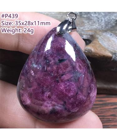 Natural Ruby Zoisite Pendant - Rare Red Green Crystal Jewelry for Luck & Wealth | 35x28x11mm Silver Beads - Perfect Gift for Men & Women - Buy Online on GoSupps.com