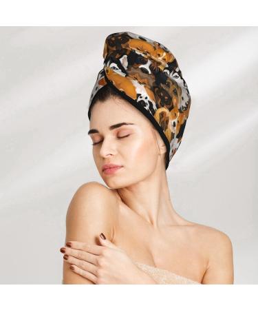 Super Absorbent Microfiber Hair Towel for Dogs & Women - Quick Dry Coral Velvet Cap for Long Curly & Thick Hair - Buy Online on GoSupps.com