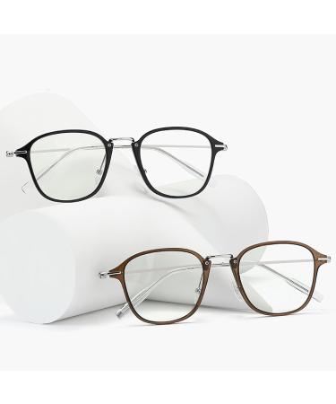 Metal Temples TR90 Blue Light Blocking Glasses for Men & Women - UV Protection Computer & Reading Glasses - 51mm Tea Frame - Buy Online on GoSupps.com