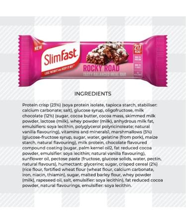 AETN Creations Slim Fast Meal Replacement Bars Bundle 4x60g | High Protein | Choc Chip, Choc Orange, Rocky Road, Very Berry | With Weight Loss Planner & Fridge Magnet - Buy Online on GoSupps.com