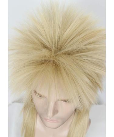 Linfairy 80s Rock Blonde Mullet Wig | Halloween Fancy Dress Costume Accessory - Buy Online on GoSupps.com