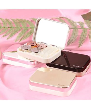 Elegant Contact Lens Case Can Accommodate 2 Eye Lens Cases Small and Convenient Contact Lens Travel Case for Storage Box with Tweezers Wearing Stick Personality (Color : Black) - Buy Online on GoSupps.com