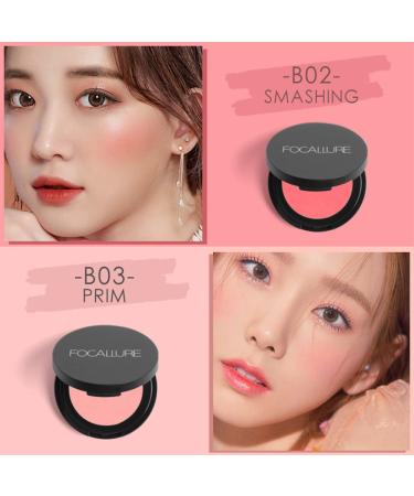 Focallure Silky Face Pressed Blush - High Pigment Mineral Blusher for a Natural Glow | Lightweight, Fade-Free Formula for Flawless Finish - Smashing - Buy Online on GoSupps.com