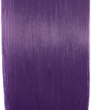 SILK-CO 26 Black-Purple 8PCS Clip in Hair Extensions - 100% Synthetic Straight Hair Piece - 26 Inch Full Head Extension - Buy Online on GoSupps.com