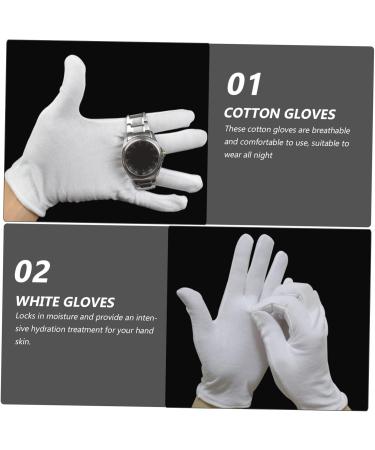 Mikinona 15 Pairs Overnight Moisture Gloves Dry Hands Glove Slugging Black Cream Gloves Moisturizing Mittens Driving Running Diving Winter Gloves for Women Miss to Sleep Lotion Cotton White - Buy Online on GoSupps.com