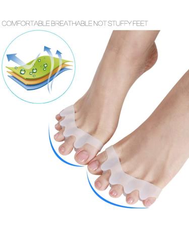Ruiqas Silicone Gel Cap Crest - Pain Relief Bunion Toe Corrector Orthotics Straightener Separator for Comfort - Buy Online on GoSupps.com