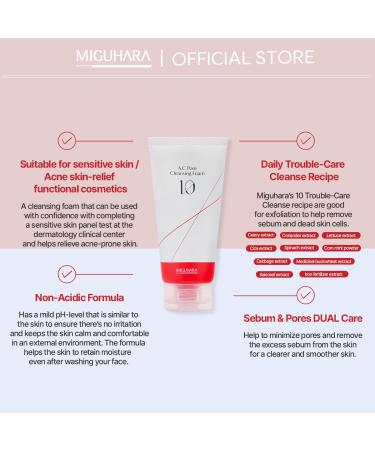 A.C Pore Cleansing Foam | Korean Skincare Face Wash | 120ml for Clearer Skin | International Shipping Available - Buy Online on GoSupps.com