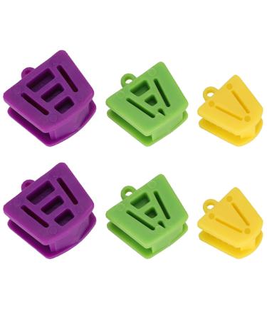 6 Pack 3 Sizes Dental Silicone Bite Blocks Color Coded Autoclavable Mouth Opener Wedge Blocks Props for Adults and Kids Large Medium and Small Dental Cheek Retractor Denture Supply Tools