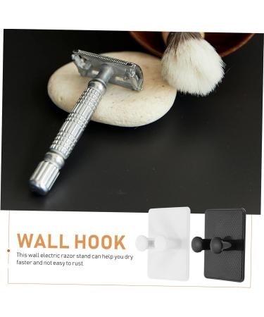 Homsfou 30 Pcal Shaver Holder | Razor Organizer Hooks for Shower | 5-Pack Seamless Bathrobe Wall Door Storage | Black & White 7.5x5.5x3cm - Buy Online on GoSupps.com