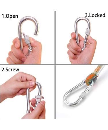 8mm 20m Static Climbing Rope with 2 Carabiners - Escape & Rescue Rope for Mountaineering Caving Camping & Exploration - Buy Online on GoSupps.com