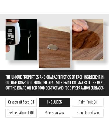 Real Milk Paint Cutting Board Oil - Food Grade Finish for Wood & Bamboo - 8oz Chopping Board Care - Buy Online on GoSupps.com