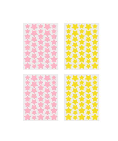 Lot de 160 patchs anti-boutons color s en forme d' toile pour les soins du visage 3 tailles (jaune + rose) jaune et rose