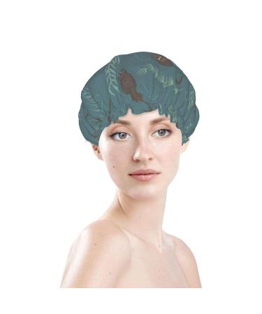 Otter Shower Cap - Reusable Double Layer Bath Cap for Women | Waterproof PEVA Lining | Hair Bonnet (1 piece) - Buy Online on GoSupps.com