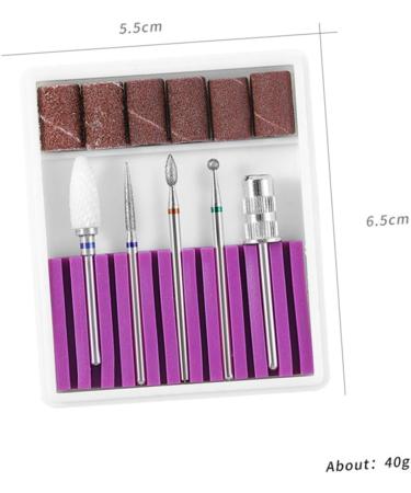 Housoutil 1 Set Manicure Drill Bits Ceramic Nail Bits Nail Drill Tool Electric Nail File Drill Bits Nail Drill Bits Nail File Bits Faux Nails Exfoliating 5 Piece Set Purple 4.50X0.30X0.30CM Purple - Buy Online on GoSupps.com