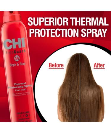 CHI 44 Iron Guard Style & Stay Firm Hold Protecting Spray Heat Protectant & Hairspray For A Long-Lasting Hold Sulfate & Paraben-Free 2.6 Oz 2.6 Ounce (Pack of 1) - Buy Online on GoSupps.com