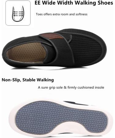 FZYUAN Men's Diabetic Shoes for Swollen Feet - Extra Wide Width Arthritis Orthopedic Footwear - Buy Online on GoSupps.com