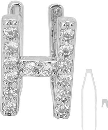 Single Tooth Brace Capital Letter H Hip Hop Teeth Decoration Halloween Tooth Accessories (Silver) - Buy Online on GoSupps.com