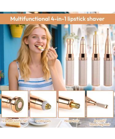 XJJAUGKLY Facial Hair Remover for Women 4 in 1 Nose Hair Trimmer for Women Electric Eyebrow Shaver Bikini Trimmer for Eyebrows Ears Legs Arms Armpits Body Hair - Buy Online on GoSupps.com