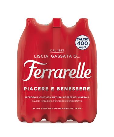 Ferrarelle Acqua Minerale Effervescente Naturale 1.5L (Confezione da 6)