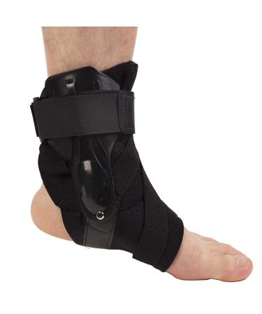 Ankle Brace Sprained Ankle Support with Side Splint Stabilizers for Heel Pain Relief and Injury Recovery Foot Ankle Wrap for Achilles Tendon Support Fit for Women and Men(Black X-Large) X-Large black