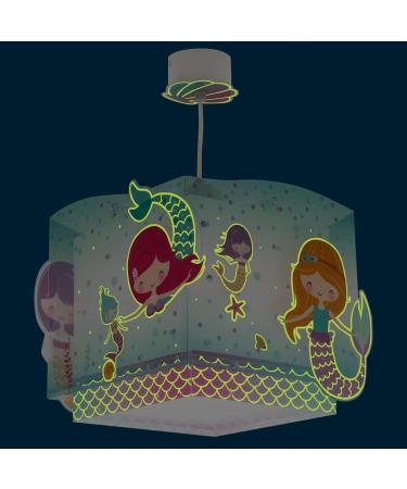 Dalber Mermaid Ceiling Lamp for Children's Room - E27 Pendant Light | Kids Lighting - Buy Online on GoSupps.com