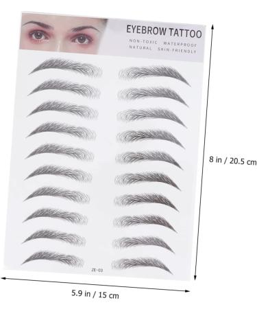 Housoutil 2pcs 3d Eyebrow Stickers 3d Brow Stickers Eyebrow Stencils Artificial Eyebrow Miss Suite Make up - Buy Online on GoSupps.com