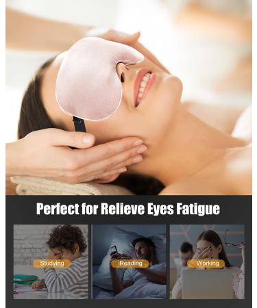 YFONG Moist Heated Eye Mask for Dry Eyes - Pink | Adjustable Strap, Reusable, Weighted Compress | Comfortable Eye Cover for Men & Women - Buy Online on GoSupps.com