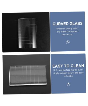 2pcs Eyelash Extension Holder Glass Tray - Premium Eyelash Pallet for Extensions | Ideal for Professionals - Buy Online on GoSupps.com